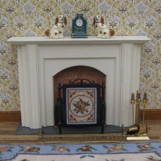 Alice blue dollhouse petit point needlepoint embroidery fire screen furniture kit