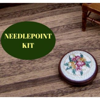 foot stool dollhouse needlepoint embroidery kit