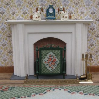 Barbara green dollhouse petit point needlepoint embroidery fire screen furniture kit