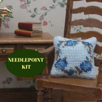 pillow cushion kit dollhouse needlepoint petit point embroidery