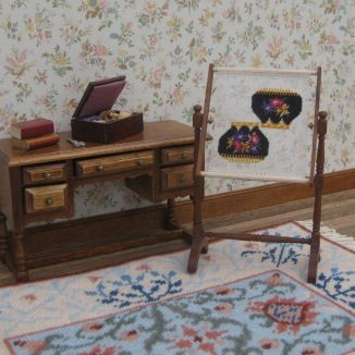Handbag needlework stand tapestry frame kit dollhouse miniature needlepoint accessories petit point embroidery