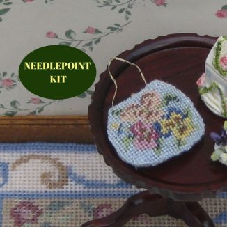 handbag purse kit dollhouse needlepoint petit point embroidery