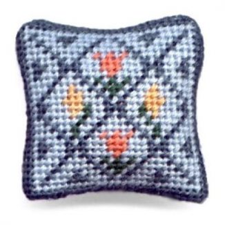 Flora dollhouse needlepoint cushion kit