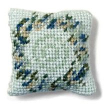 Kate (blue) dollhouse needlepoint cushion kit