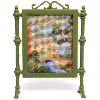 Country Cottage dollhouse needlepoint firescreen kit