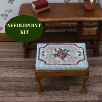rectangular stool kit dollhouse needlepoint embroidery