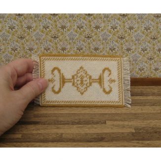 Alison gold small carpet rug miniature needlepoint petit point kit