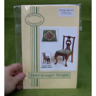 Barbara green dollhouse miniature chair needlepoint kit furniture accessories