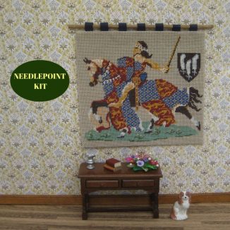 wall hanging tapestry kit dollhouse needlepoint petit point embroidery