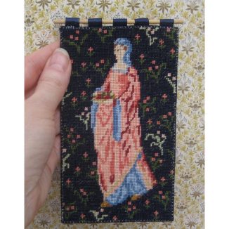 wall hanging tapestry kit dollhouse needlepoint petit point embroidery