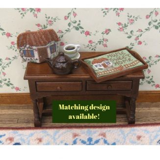 Cottage dollhouse needlepoint tray cloth petit point embroidery kit decoration