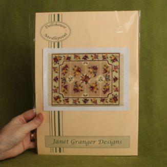 Dollhouse needlepoint carpet rug Alice green kit pack