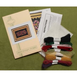 Dollhouse needlepoint carpet rug Berlin woolwork small kit contents