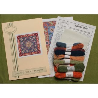 Dollhouse needlepoint carpet rug Elizabeth kit contents