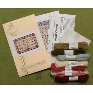 Dollhouse needlepoint carpet rug Prudence cream kit contents