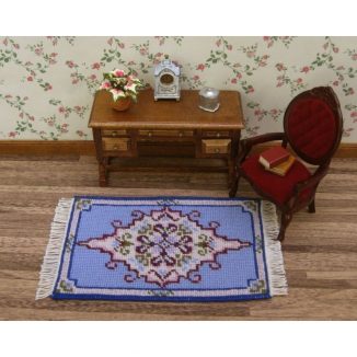 Dollhouse needlepoint carpet rug Sophie living room furniture