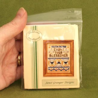 Dollhouse needlepoint sampler Count your blessing kit pack