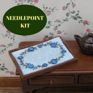 tray cloth kit dollhouse needlepoint embroidery
