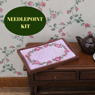 tray cloth kit dollhouse needlepoint embroidery