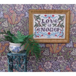 Love is enough dollhouse miniatures sampler kit needlepoint petit point embroidery