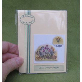 Spring blooms teacosy dollhouse needlepoint petit point embroidery kit decoration