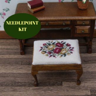 rectangular stool kit dollhouse needlepoint embroidery