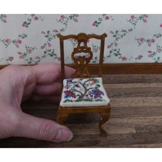 Tree of life dollhouse miniature chair needlepoint kit furniture accessories
