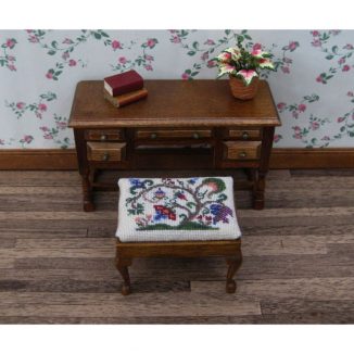 Tree of life dollhouse miniature stool desk bench petit point kit furniture accessories