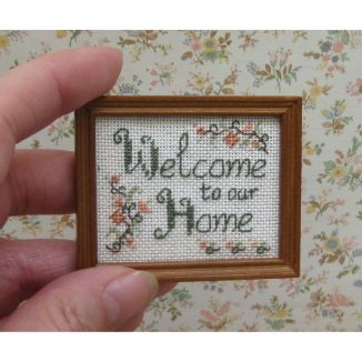 Welcome home dollhouse miniatures sampler kit needlepoint cross stitch