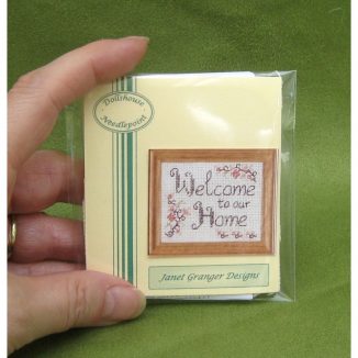 Welcome home dollhouse miniatures sampler kit needlepoint cross stitch