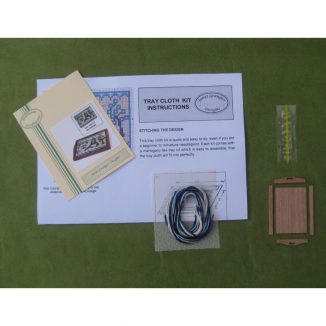 Willow pattern dollhouse needlepoint tray cloth petit point embroidery kit decoration