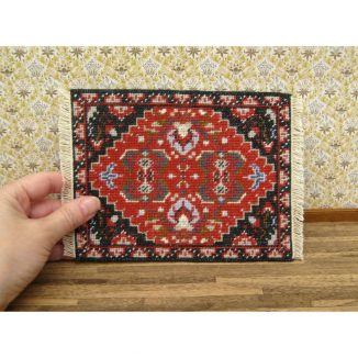 Yvonne red oriental carpet rug miniature embroidery petit point kit