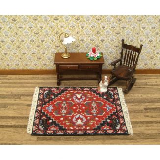 Yvonne red oriental carpet rug miniature embroidery petit point kit
