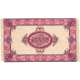 Lilian (pink) dollhouse needlepoint carpet