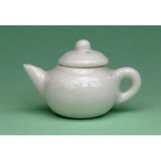 Dollhouse scale teapot (white)