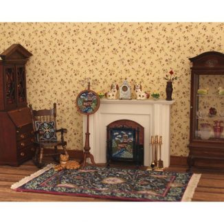 Riverside cottages dollhouse needlepoint embroidery fire screen pole screen furniture kit