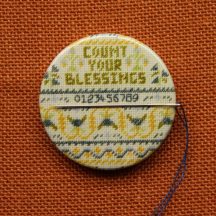 Needle holder, Cross stitch needle minder, Count your blessings