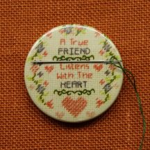 Needle keeper, Needle minder, Embroidery magnet, True friend